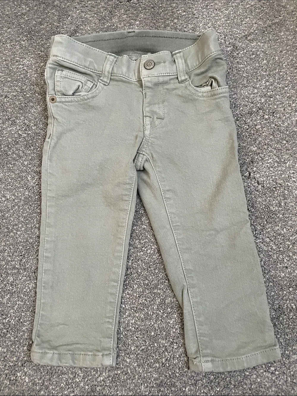 Gymboree Stretch Pull-On Pants in Sage Green size 18-24 months.